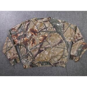 Vintage Outfitters Ridge Sweatshirt Men Large Realtree Camo Woodland Fusion 3D